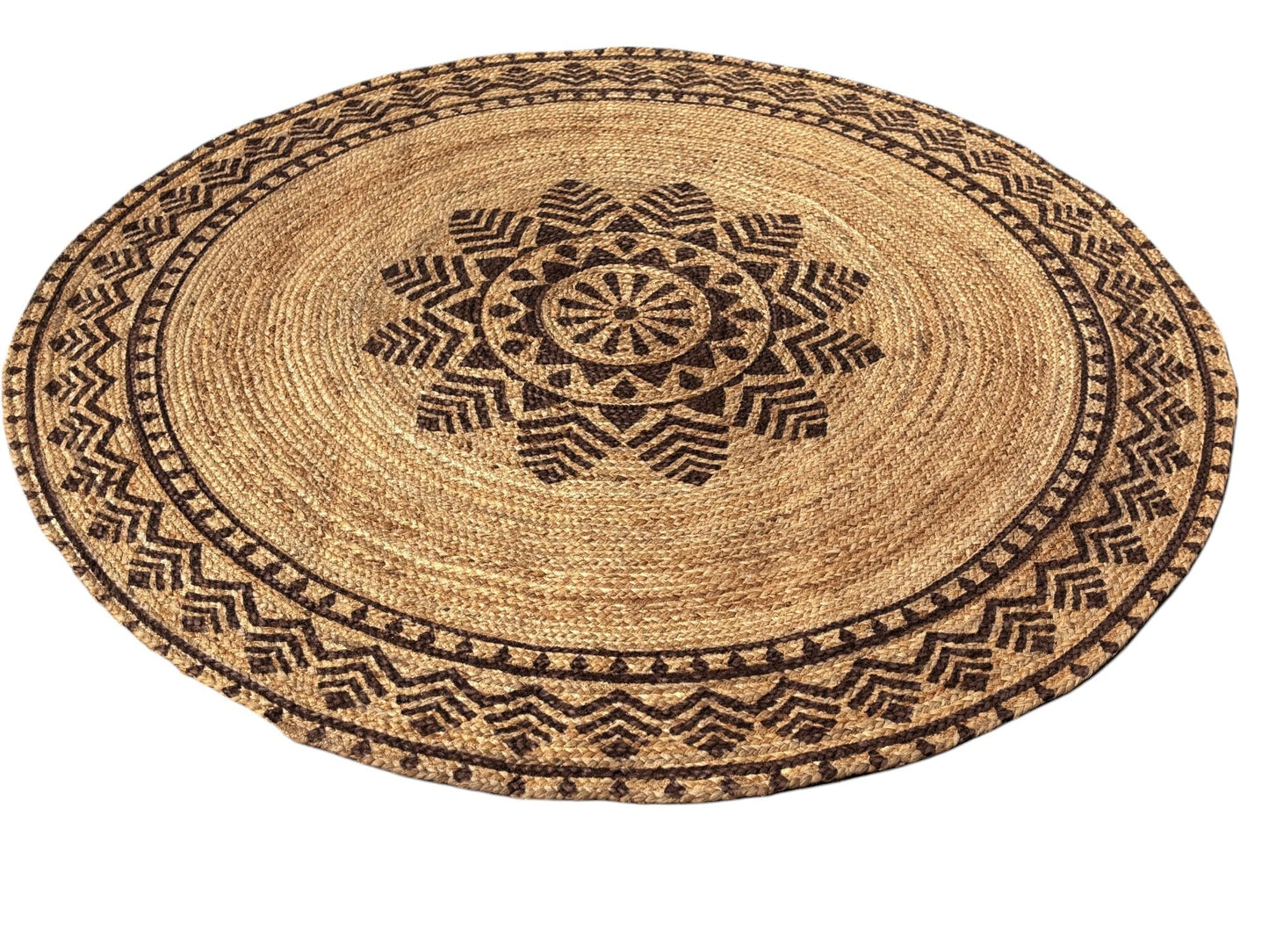 MAARSA WEAVES Round Jute Area Rugs, Multiple Sizes and Colors, 100% Jute Fiber