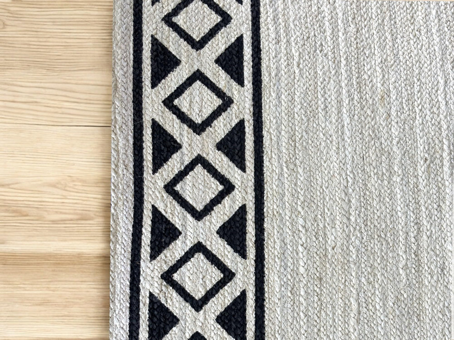 MAARSA WEAVES Luxurious Handcrafted Soft Jute Rug – Off-White with Elegant Designs, 100% Natural Jute