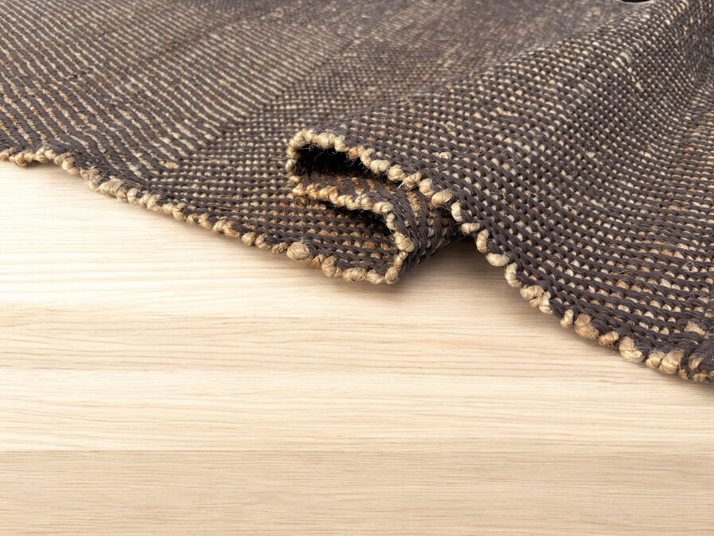 MAARSA WEAVES Jute Area Rug, Diamond Design, Natural Base with Colored Threads, Multiple Sizes and Colors