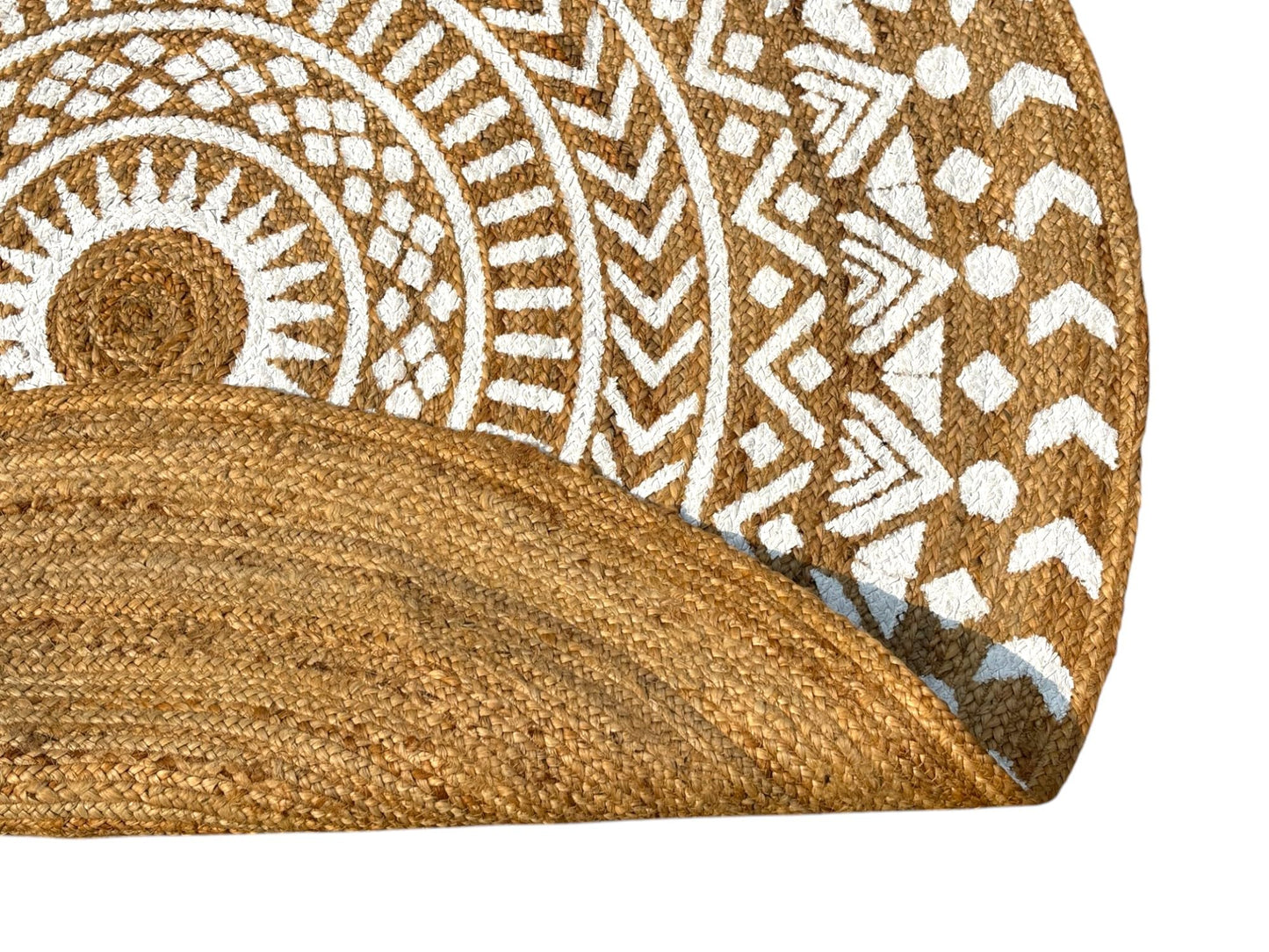 MAARSA WEAVES Round Jute Area Rugs, Multiple Sizes and Colors, 100% Jute Fiber