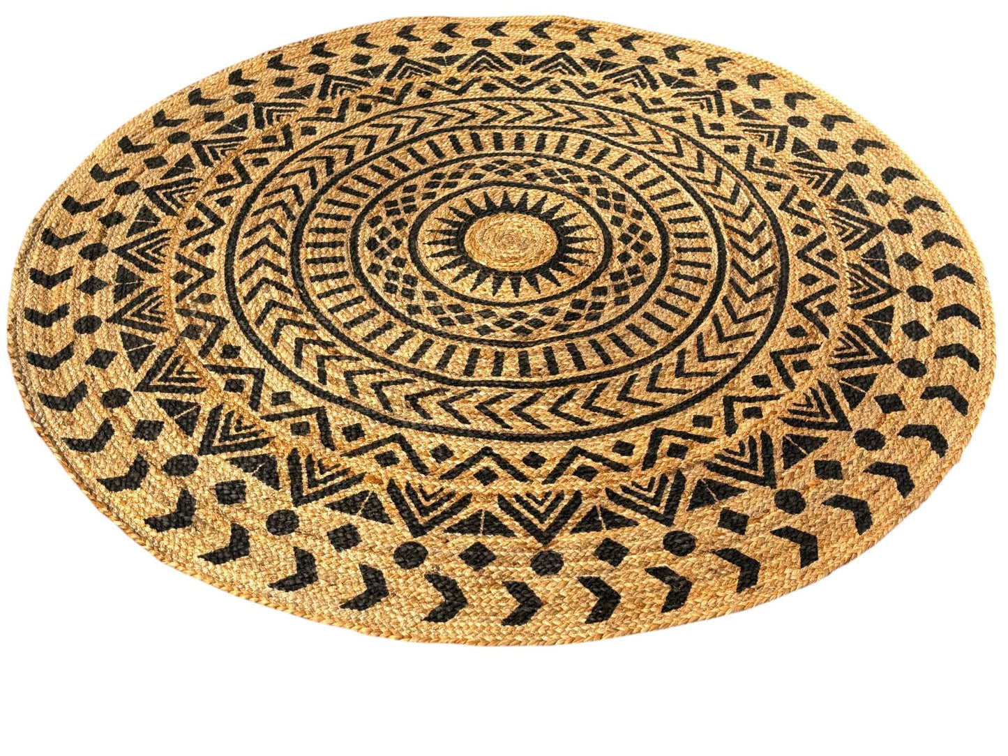 MAARSA WEAVES Round Jute Area Rugs, Multiple Sizes and Colors, 100% Jute Fiber