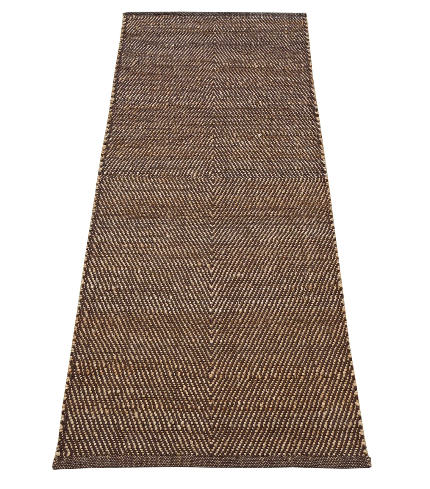 MAARSA WEAVES Jute Area Rug, Diamond Design, Natural Base with Colored Threads, Multiple Sizes and Colors
