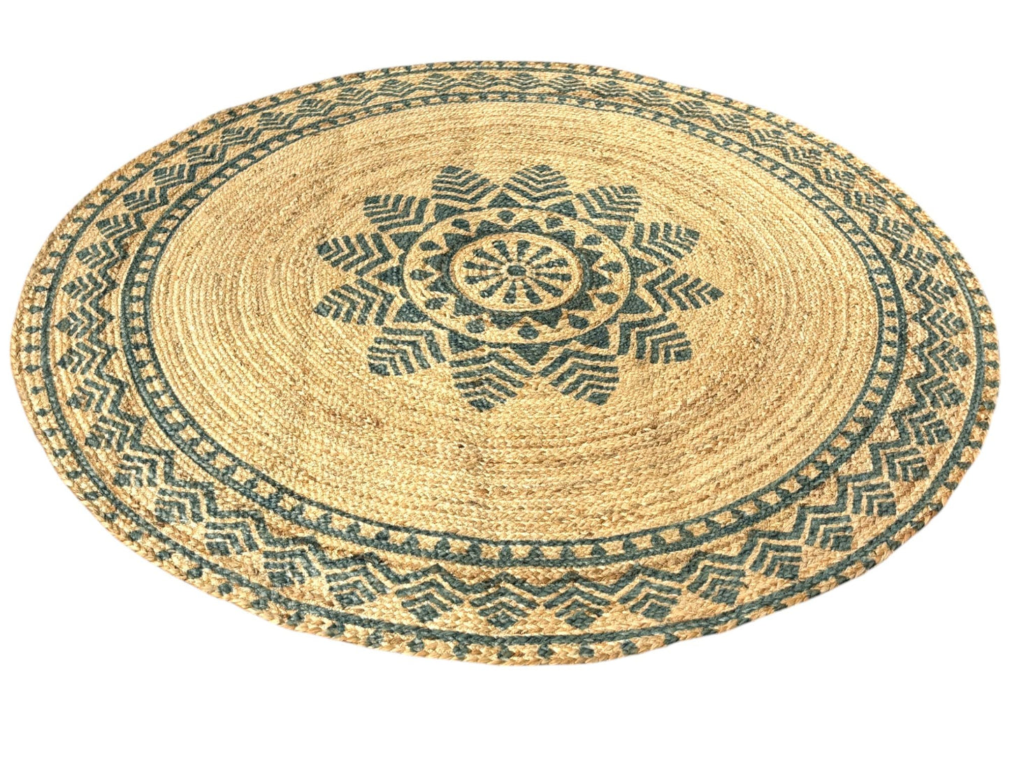 MAARSA WEAVES Round Jute Area Rugs, Multiple Sizes and Colors, 100% Jute Fiber