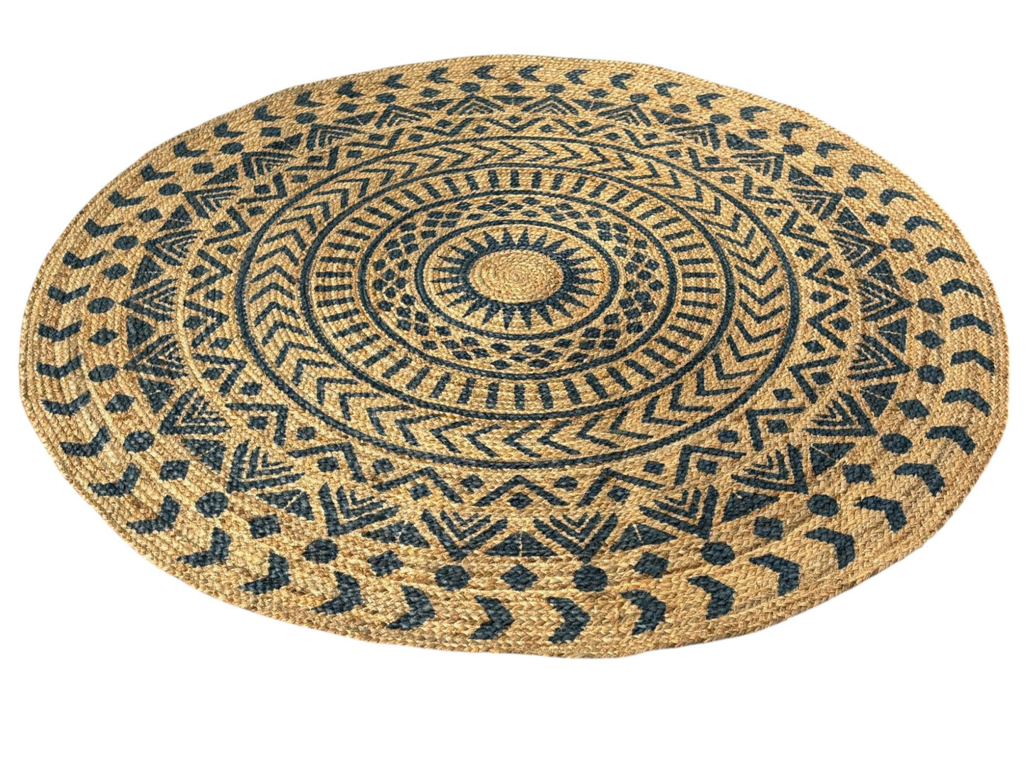 MAARSA WEAVES Round Jute Area Rugs, Multiple Sizes and Colors, 100% Jute Fiber