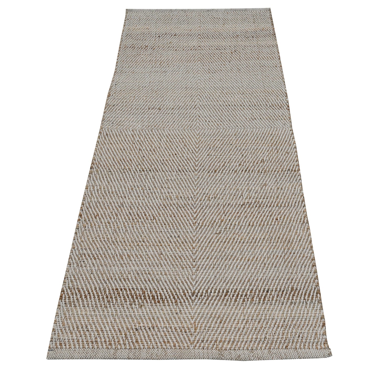 MAARSA WEAVES Jute Area Rug, Diamond Design, Natural Base with Colored Threads, Multiple Sizes and Colors