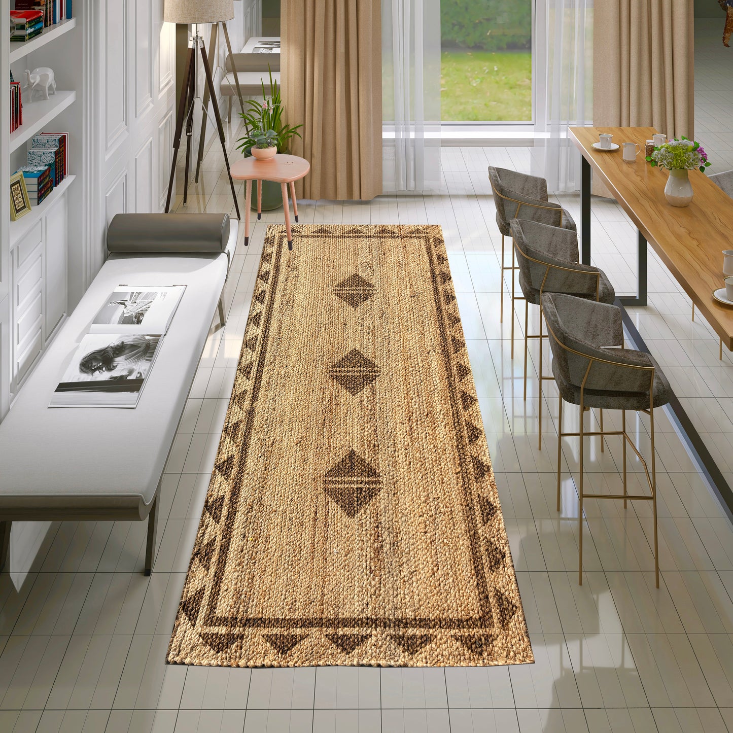 Handwoven Natural Jute Area Rug – Eco-Friendly, Earthy Charm – Multiple Sizes Available