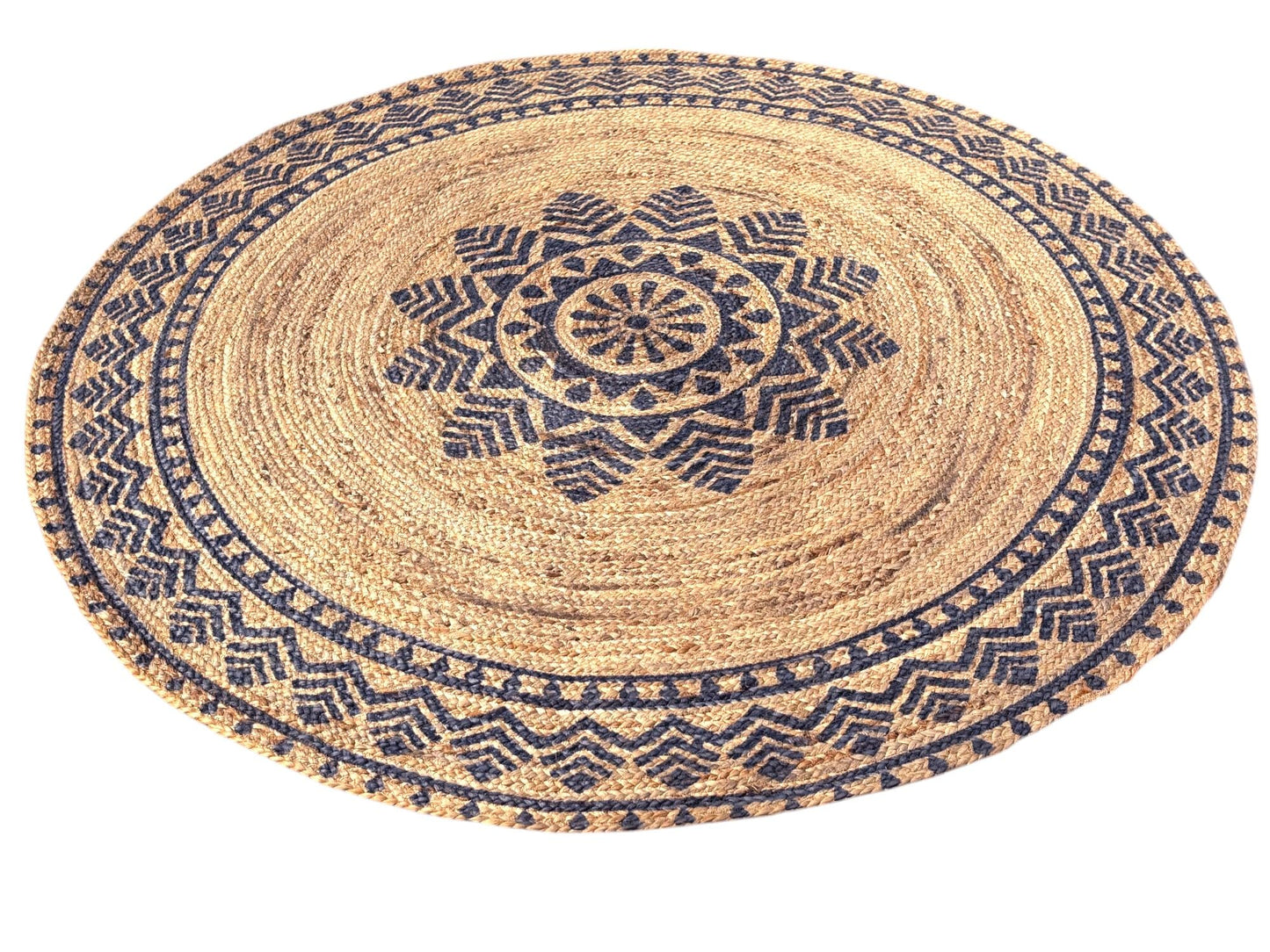 MAARSA WEAVES Round Jute Area Rugs, Multiple Sizes and Colors, 100% Jute Fiber