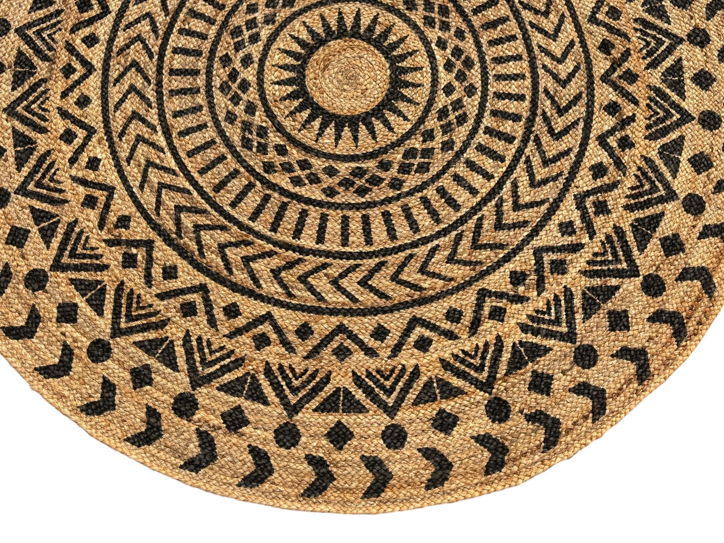 MAARSA WEAVES Round Jute Area Rugs, Multiple Sizes and Colors, 100% Jute Fiber