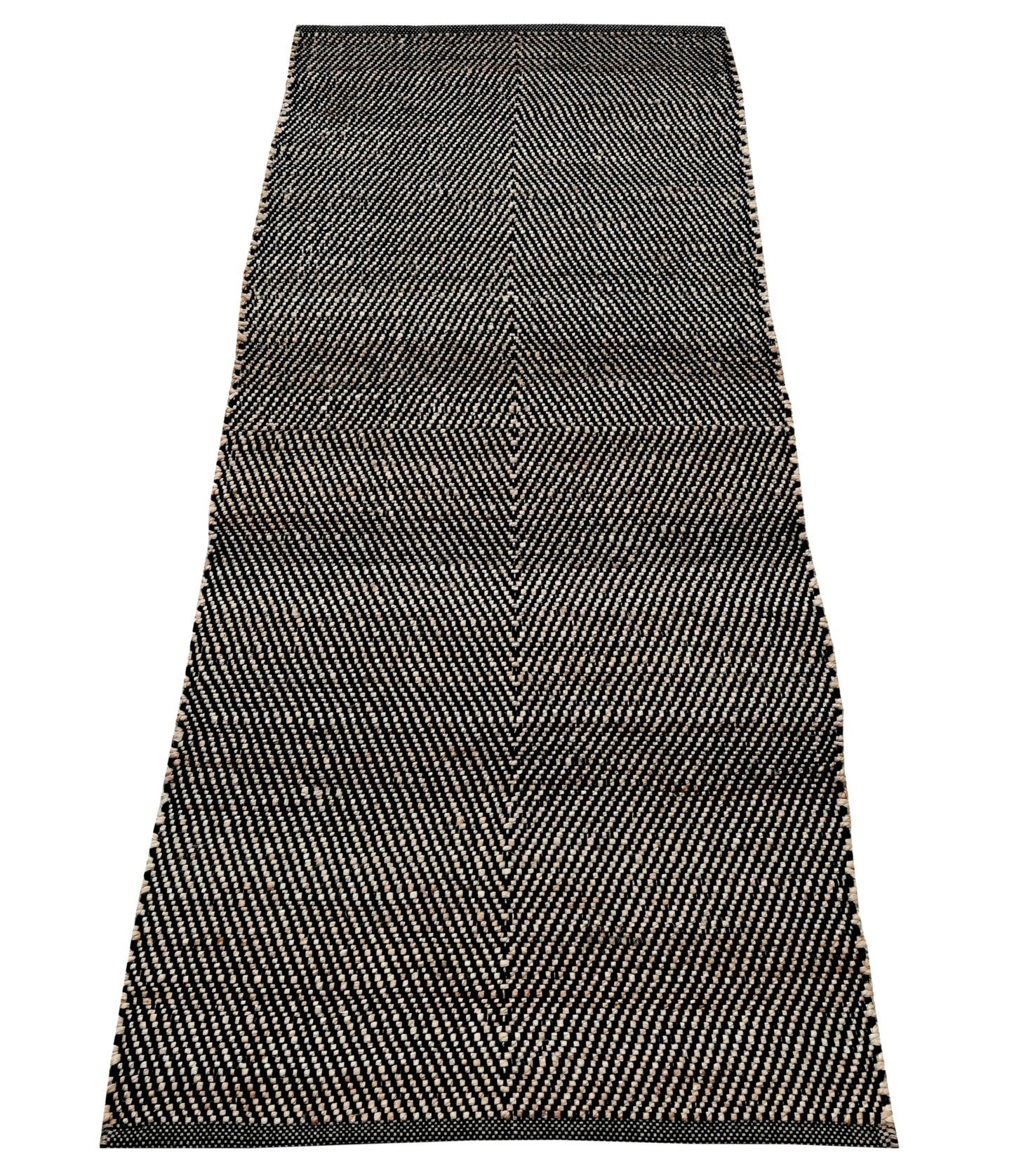 MAARSA WEAVES Jute Area Rug, Diamond Design, Natural Base with Colored Threads, Multiple Sizes and Colors