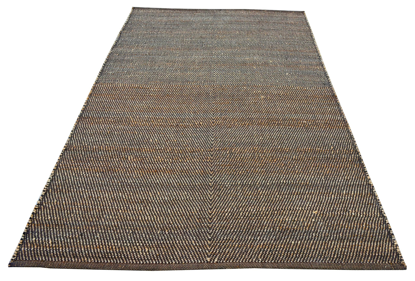 MAARSA WEAVES Jute Area Rug, Diamond Design, Natural Base with Colored Threads, Multiple Sizes and Colors