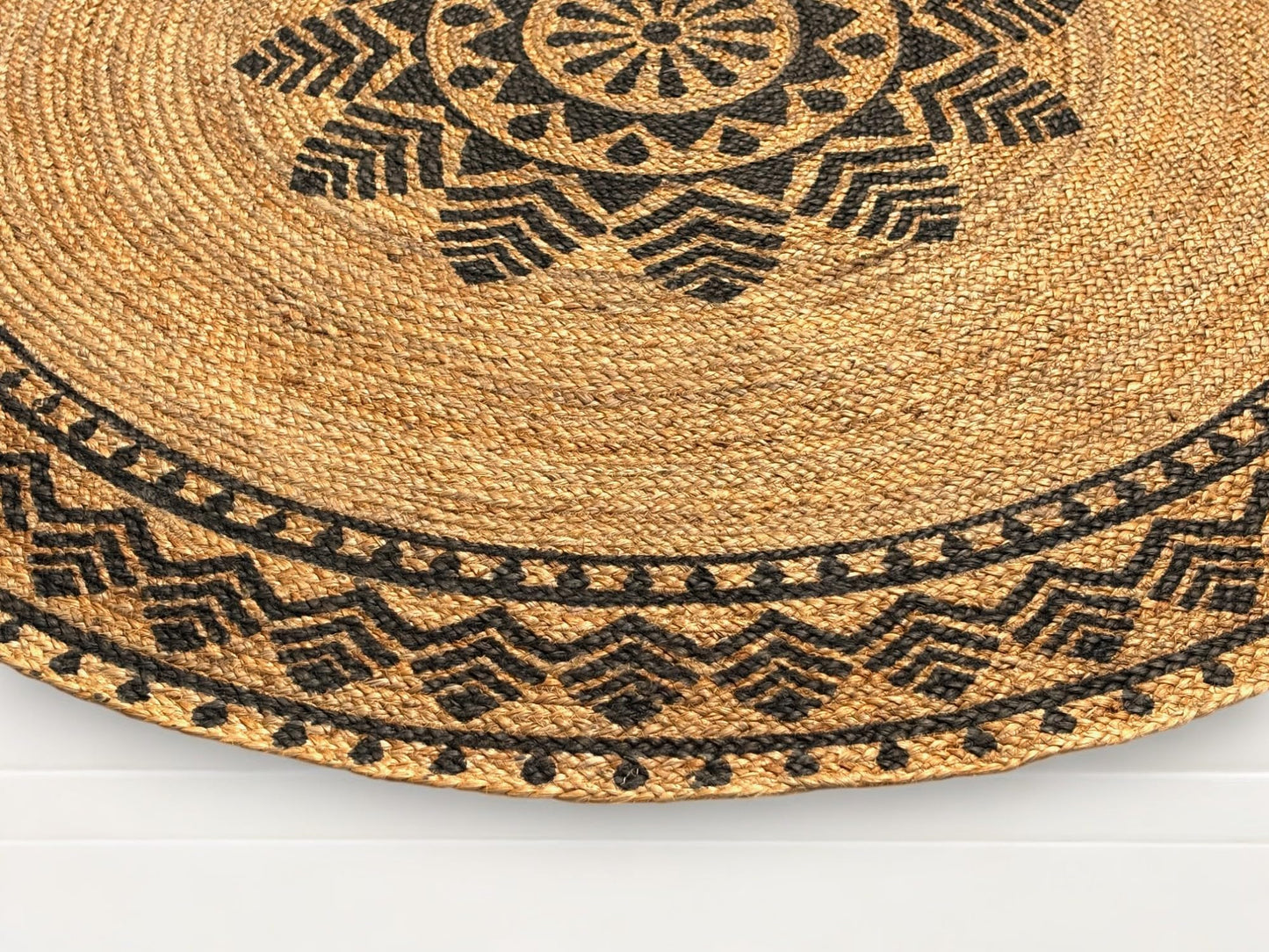 MAARSA WEAVES Round Jute Area Rugs, Multiple Sizes and Colors, 100% Jute Fiber