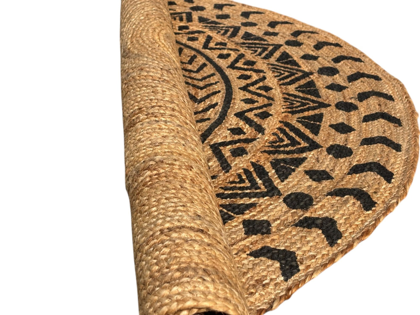 MAARSA WEAVES Round Jute Area Rugs, Multiple Sizes and Colors, 100% Jute Fiber