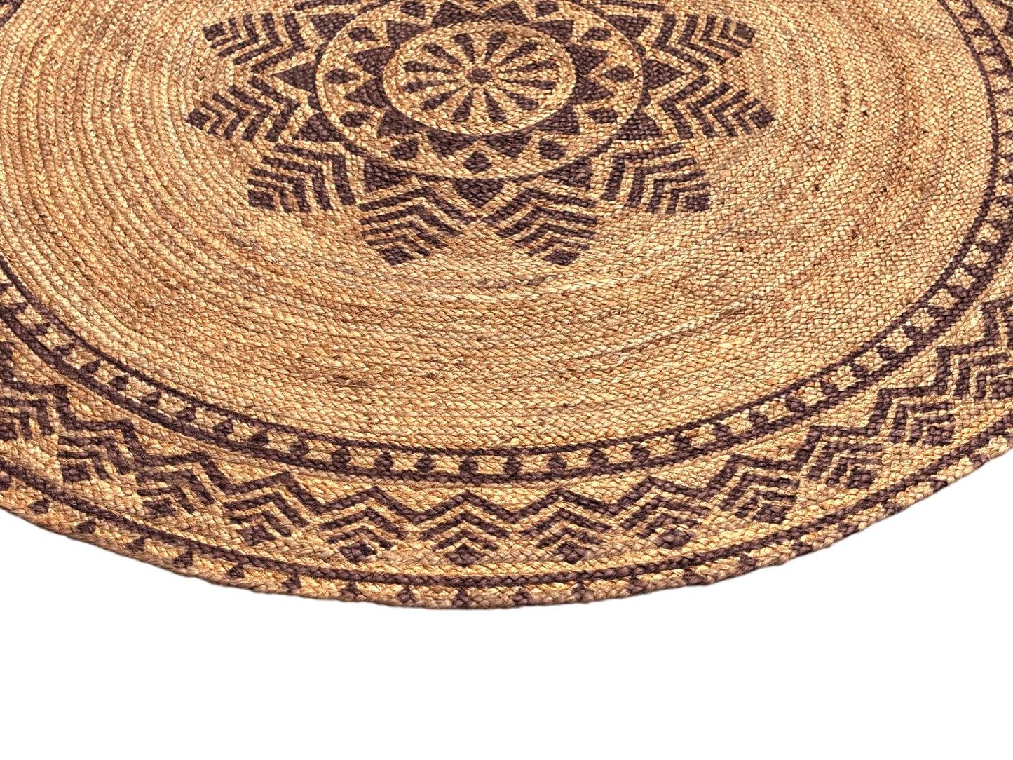 MAARSA WEAVES Round Jute Area Rugs, Multiple Sizes and Colors, 100% Jute Fiber