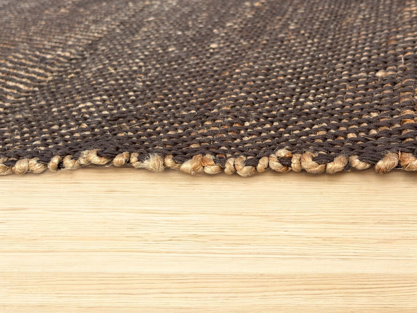 MAARSA WEAVES Jute Area Rug, Diamond Design, Natural Base with Colored Threads, Multiple Sizes and Colors