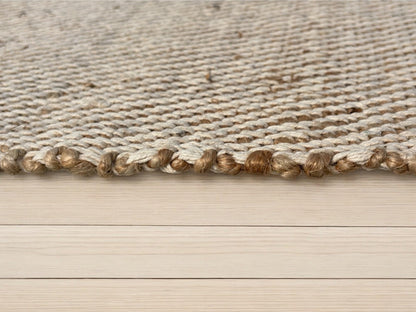MAARSA WEAVES Jute Area Rug, Diamond Design, Natural Base with Colored Threads, Multiple Sizes and Colors
