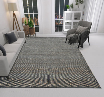 MAARSA WEAVES Jute Area Rug, Diamond Design, Natural Base with Colored Threads, Multiple Sizes and Colors