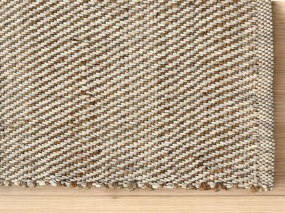 MAARSA WEAVES Jute Area Rug, Diamond Design, Natural Base with Colored Threads, Multiple Sizes and Colors