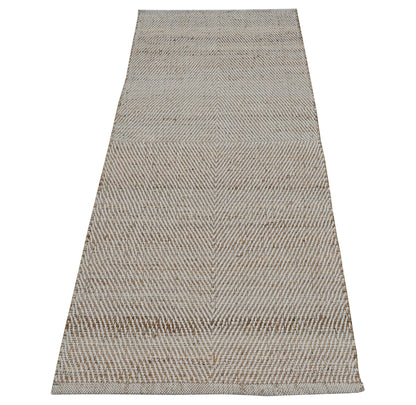 MAARSA WEAVES Jute Area Rug, Diamond Design, Natural Base with Colored Threads, Multiple Sizes and Colors