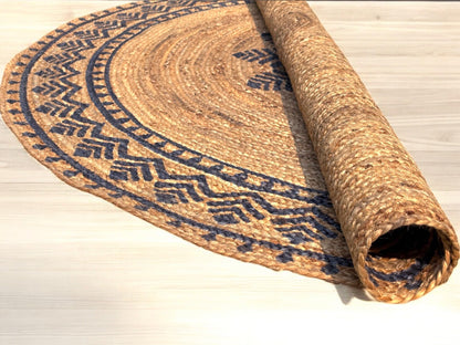 MAARSA WEAVES Round Jute Area Rugs, Multiple Sizes and Colors, 100% Jute Fiber