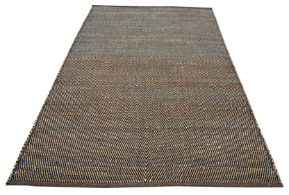 MAARSA WEAVES Jute Area Rug, Diamond Design, Natural Base with Colored Threads, Multiple Sizes and Colors