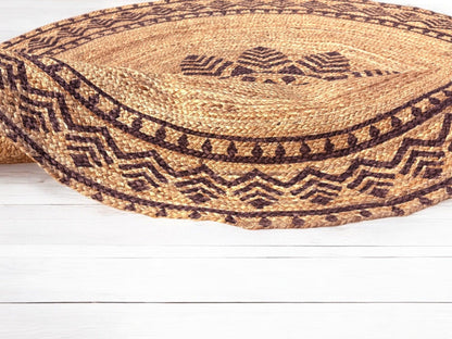 MAARSA WEAVES Round Jute Area Rugs, Multiple Sizes and Colors, 100% Jute Fiber