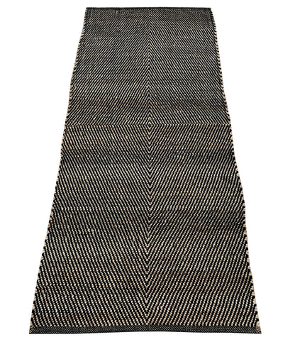 MAARSA WEAVES Jute Area Rug, Diamond Design, Natural Base with Colored Threads, Multiple Sizes and Colors
